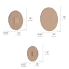 Contemporary Round Geometric Abstract 3-Piece Wall Decor Set - Dark Grey